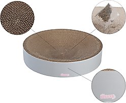 THE LICKER STORE Nelson 20-in Modern Cardboard Bowl Cat Scratcher with Catnip, Fog slide 2 of 6