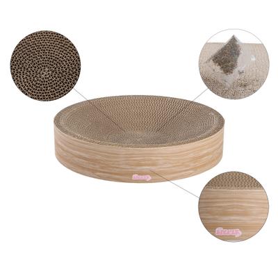 Show full view: THE LICKER STORE Nelson 20-in Modern Cardboard Bowl Cat Scratcher with Catnip, Oak Wood slide 5 of 7