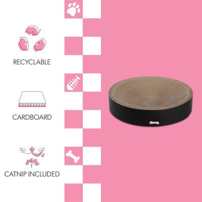 Show full view: THE LICKER STORE Nelson 20-in Modern Cardboard Bowl Cat Scratcher with Catnip, Ink slide 3 of 7