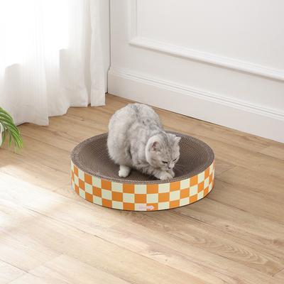 Show full view: THE LICKER STORE Nelson 20-in Modern Cardboard Bowl Cat Scratcher with Catnip, Citrus slide 6 of 7