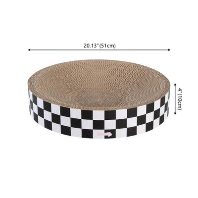 Show full view: THE LICKER STORE Nelson 20-in Modern Cardboard Bowl Cat Scratcher with Catnip, Checkered slide 4 of 7