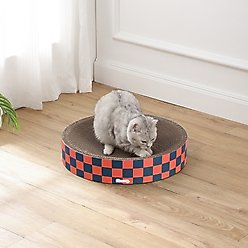 THE LICKER STORE Nelson 20-in Modern Cardboard Bowl Cat Scratcher with Catnip, Berry Cherry slide 2 of 6