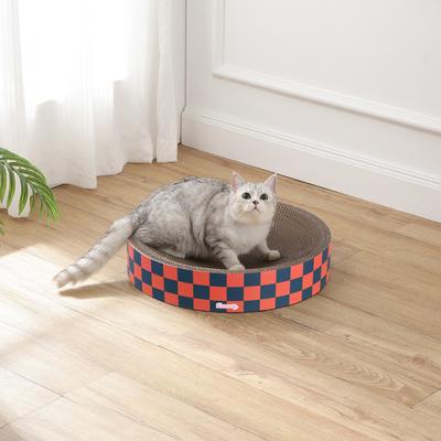 Show full view: THE LICKER STORE Nelson 20-in Modern Cardboard Bowl Cat Scratcher with Catnip, Berry Cherry slide 2 of 7