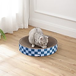 THE LICKER STORE Nelson 20-in Modern Cardboard Bowl Cat Scratcher with Catnip, Blueberry slide 2 of 6