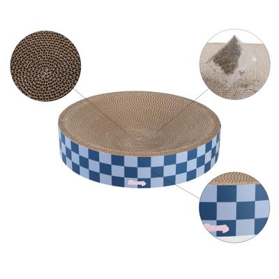 Show full view: THE LICKER STORE Nelson 20-in Modern Cardboard Bowl Cat Scratcher with Catnip, Blueberry slide 5 of 7
