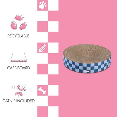 Show full view: THE LICKER STORE Nelson 20-in Modern Cardboard Bowl Cat Scratcher with Catnip, Blueberry slide 3 of 7