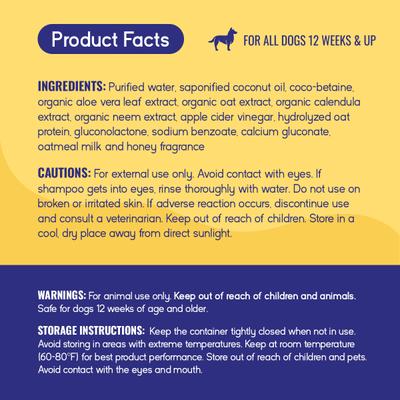 Show full view: PupGrade Complete Care Oatmeal Dog Shampoo & Conditioner, 16-fl oz bottle slide 2 of 7