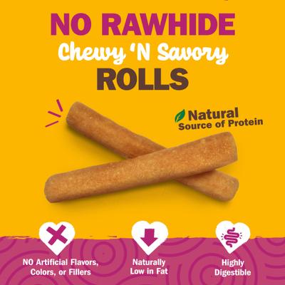 Show full view: Cadet Chewalicious Chewy 'N Savory Rolls Chicken Flavor Dog Chews, 2 count slide 3 of 10