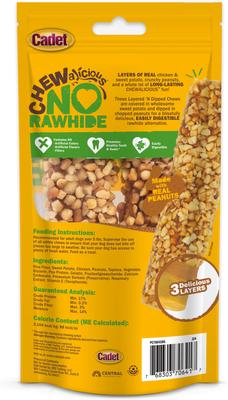 Show full view: Cadet Chewalicious Layered 'N Dipped Crunchy Sticks Peanut Flavor Dog Chews, 2 count slide 9 of 11