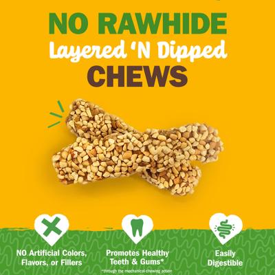 Show full view: Cadet Chewalicious Layered 'N Dipped Crunchy Sticks Peanut Flavor Dog Chews, 2 count slide 3 of 11