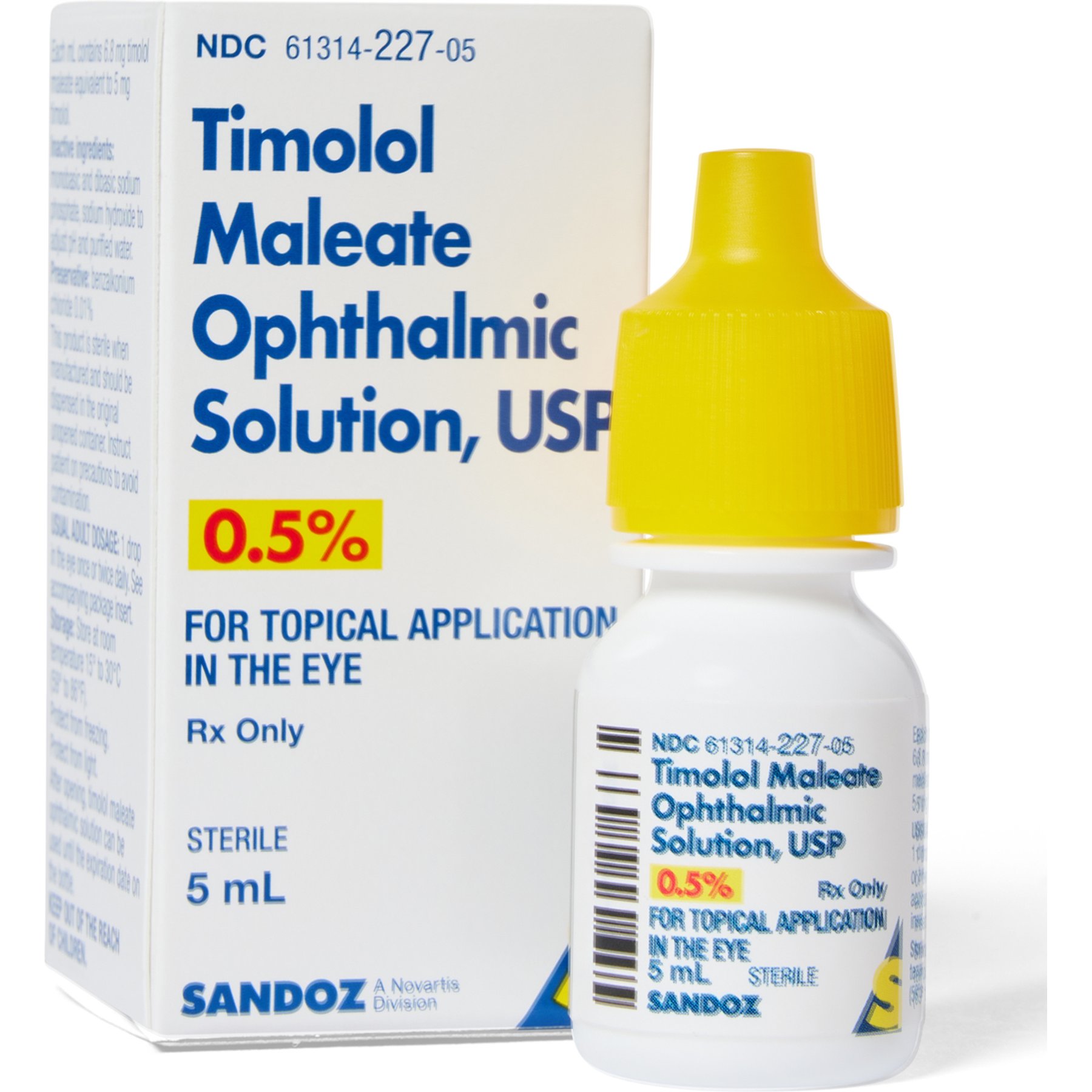 Timolol Maleate (Generic) 0.5% Ophthalmic Solution, 5-mL