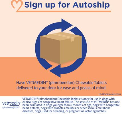 Show full view: Vetmedin (pimobendan) Chewable Tablets for Dogs, 50 tablets, 10-mg slide 8 of 9