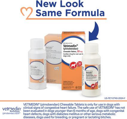 Show full view: Vetmedin (pimobendan) Chewable Tablets for Dogs, 50 tablets, 10-mg slide 2 of 9