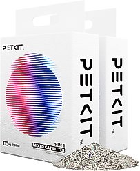 PETKIT 5 in 1 Mixed Flushable Unscented Clumping Tofu Cat Litter, 7.9-lb bag, case of 2