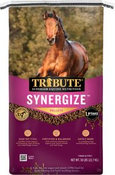 Tribute Equine Nutrition Synergize High Fat Low Sugar & Starch Horse Feed, 50-lb bag