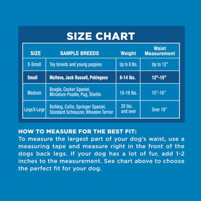 Show full view: Wee-Wee Disposable Male Dog Wraps, X-Small/Small: 13 to 20-in waist, 12 count slide 5 of 12