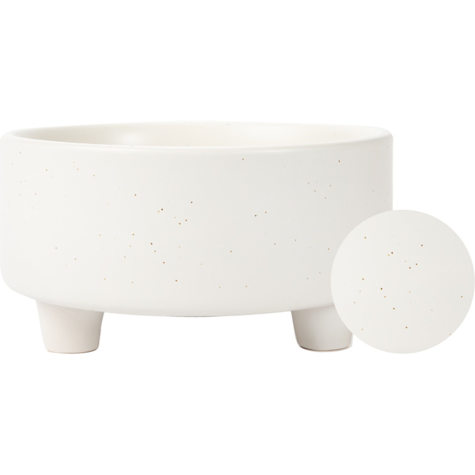 Waggo Uplift Elevated Ceramic Cat & Dog Bowl, Speckle, Medium: 4-Cup
