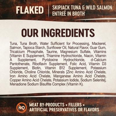 Show full view: Wellness CORE Signature Selects Flaked Skipjack Tuna & Wild Salmon Entree in Broth Grain-Free Canned Cat Food, 2.8-oz, case of 4 slide 6 of 12