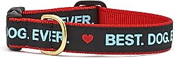 Up Country Best Dog Ever Nylon Dog Collar, Black, Small: 15-in neck, 5/8-in wide