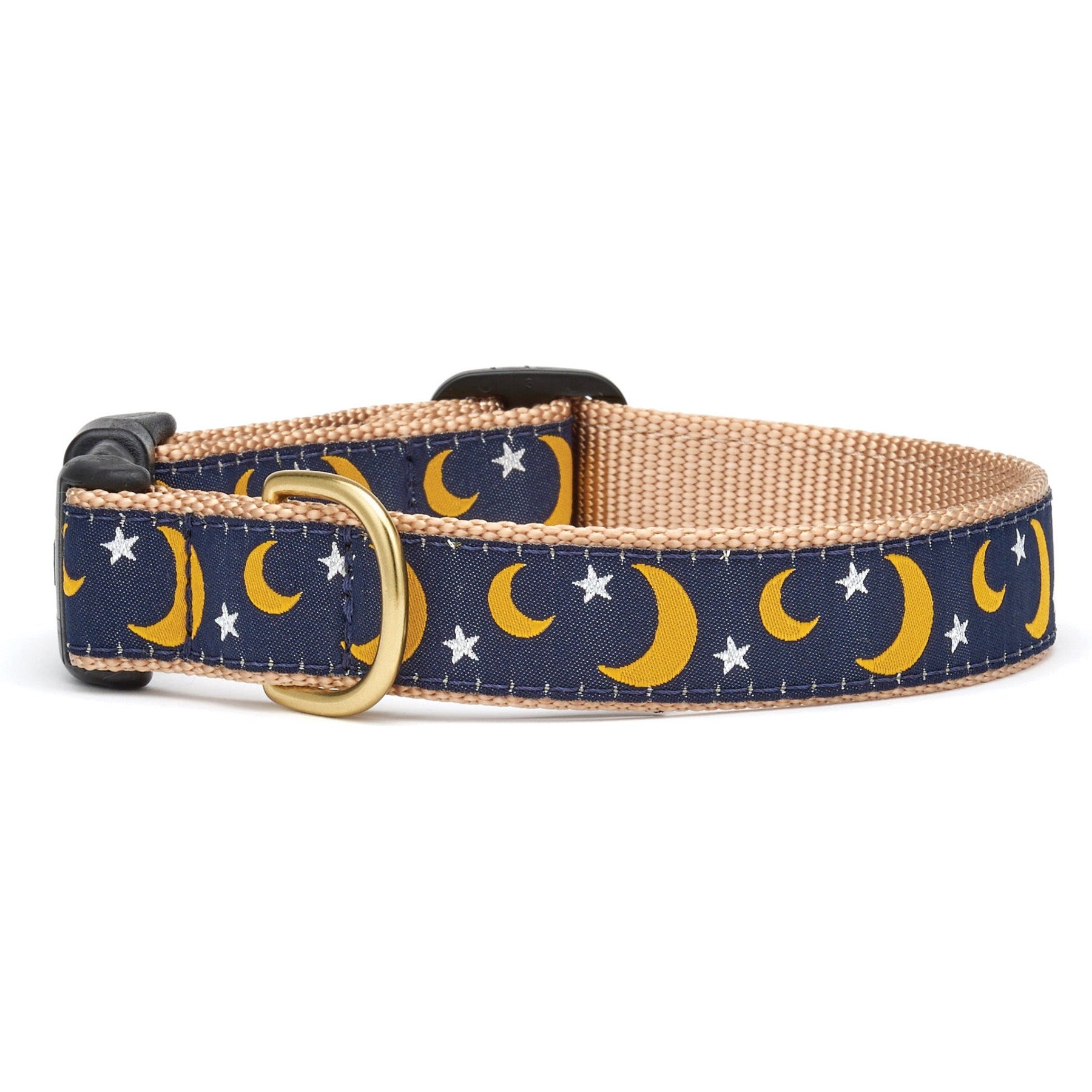 Up Country Stella & Luna Nylon Dog Collar, Navy, Medium: 18-in neck, 1-in wide
