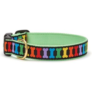 Up Country Rainbones Nylon Dog Collar, Medium: 18-in neck, 1-in wide