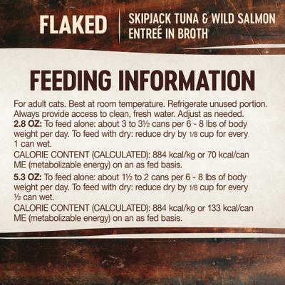 Show full view: Wellness CORE Signature Selects Flaked Skipjack Tuna & Wild Salmon Entree in Broth Grain-Free Canned Cat Food, 2.8-oz, case of 4 slide 8 of 12