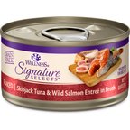 Wellness CORE Signature Selects Flaked Skipjack Tuna & Wild Salmon Entree in Broth Grain-Free Canned Cat Food, 2.8-oz, case of 12