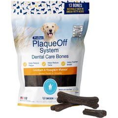 ProDen PlaqueOff System Chicken & Pumpkin Flavored Dental Bone Dog Treats, 13 count
