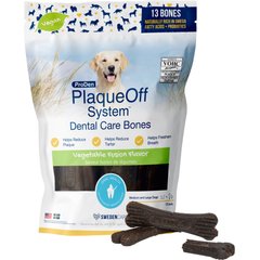 ProDen PlaqueOff System Vegetable Fusion Flavored Dental Bone Dog Treats, 13 count