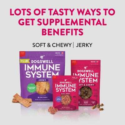 Show full view: Dogswell Immune System Mini Jerky Duck Recipe Grain-Free Dog Treats, 4-oz bag slide 7 of 11