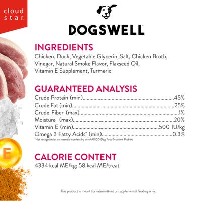 Show full view: Dogswell Immune System Jerky Duck Recipe Grain-Free Dog Treats, 20-oz bag slide 4 of 11
