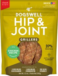 Dogswell Hip & Joint Grillers Chicken Recipe Grain-Free Dog Treats, 12-oz bag