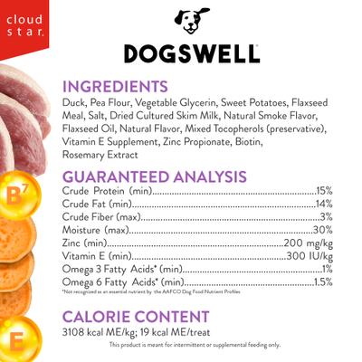 Show full view: Dogswell Skin & Coat Meatballs Duck Recipe Grain-Free Dog Treats, 14-oz bag slide 4 of 11