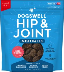 Dogswell Hip & Joint Meatballs Beef Recipe Grain-Free Dog Treats, 14-oz bag