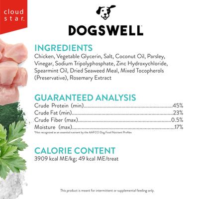 Show full view: Dogswell Dental Jerky Chicken Recipe Grain-Free Dog Treats, 24-oz bag slide 4 of 11