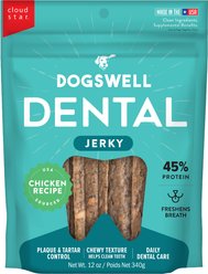 Dogswell Dental Jerky Chicken Recipe Grain-Free Dog Treats, 12-oz bag