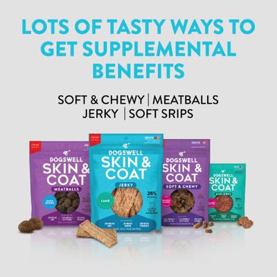 Show full view: Dogswell Skin & Coat Jerky Lamb Recipe Grain-Free Dog Treats, 10-oz bag slide 7 of 11