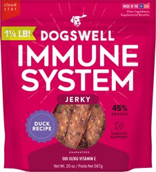 Dogswell Immune System Jerky Duck Recipe Grain-Free Dog Treats, 20-oz bag