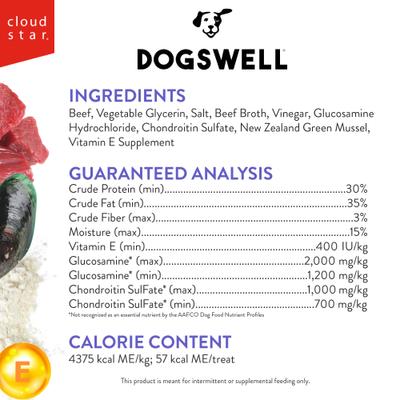 Show full view: Dogswell Hip & Joint Jerky Beef Recipe Grain-Free Dog Treats, 10-oz bag slide 4 of 11
