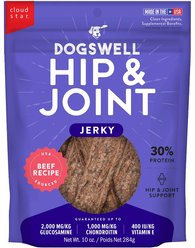 Dogswell Hip & Joint Jerky Beef Recipe Grain-Free Dog Treats, 10-oz bag