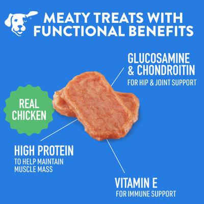 Show full view: Dogswell Hip & Joint Mini Jerky Chicken Recipe Grain-Free Dog Treats, 4-oz bag slide 5 of 11
