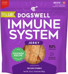 Dogswell Immune System Jerky Chicken Recipe Grain-Free Dog Treats, 24-oz bag