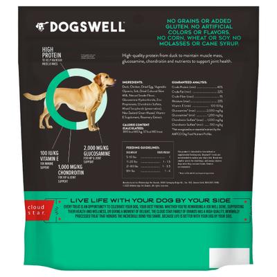 Show full view: Dogswell Hip & Joint Grillers Duck Recipe Grain-Free Dog Treats, 20-oz bag slide 3 of 11