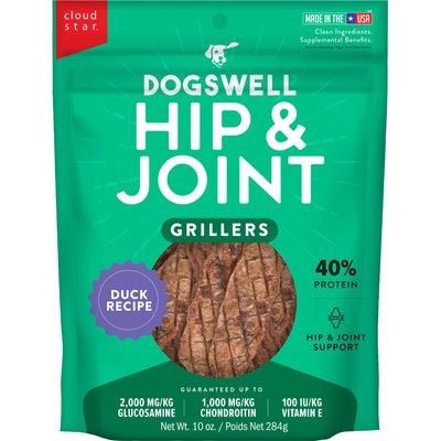 Dogswell Dogswell Hip & Joint Grillers Duck Recipe Grain-Free Dog Treats, 10-oz bag