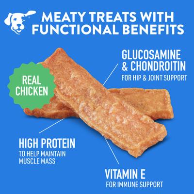 Show full view: Dogswell Hip & Joint Jerky Chicken Recipe Grain-Free Dog Treats, 12-oz bag slide 4 of 11