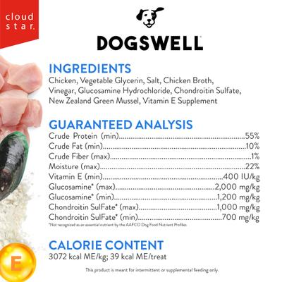 Show full view: Dogswell Hip & Joint Jerky Chicken Recipe Grain-Free Dog Treats, 24-oz bag slide 4 of 11