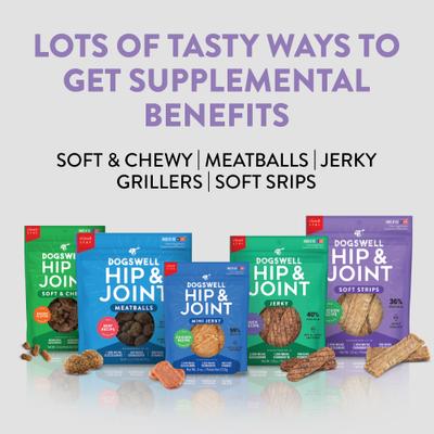 Show full view: Dogswell Hip & Joint Soft Strips Chicken Recipe Grain-Free Dog Treats, 20-oz bag slide 7 of 11
