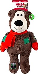 KONG Christmas Holiday Wild Knots Jumbo Bear Squeaky Plush Dog Toy, Color Varies, X-Large slide 2 of 4