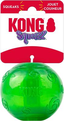Show full view: KONG Christmas Holiday Squeezz Ball Dog Toy, Red/Green, Large slide 3 of 4