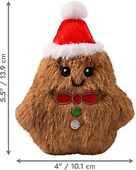 KONG Holiday Snuzzles Mini Santa Gingerbread Squeaky Plush Dog Toy, X-Small slide 2 of 3